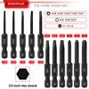 12PCS Triangle Bit Set TA18-27, Square Drive Bits #1#2#3, Triwing