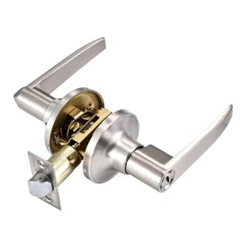Door Handle with Entry Lever [Three Key Lock] for Office or Front Door with Finish, Classic Series