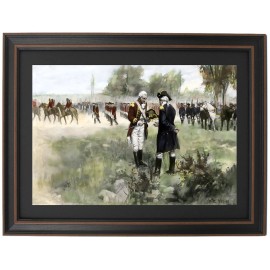 Framed Surrender of General Burgoyne to General Gates at Saratoga by F.C. Yohn - Standard