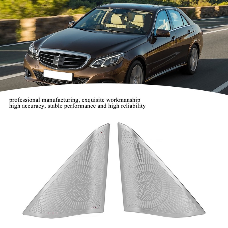 2 Pcs Car Door Speaker Cover Trim Stickers Aluminium Alloy