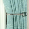 Westspark Crystal Curtain Holdbacks Silver, U Style Metal TieBacks for