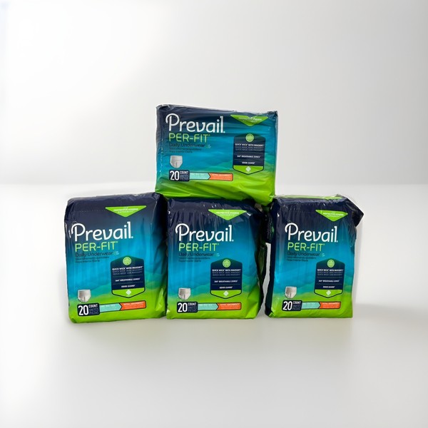 Prevail Extra Absorbency Daily Underwear Youth/Small Adult 20in-34in Case Of