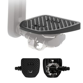 PP Pedal Plate | SPDX | Adapter compatible with Shimano SPD and Look X-Track clipless MTB pedals | Converts clipless into flat pedals | No cleats needed | Adding grip and comfort