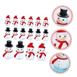 RORPOIR 20pcs Miniature Snowman Figures for Christmas Decor Cute Resin Snowmen Statues for Diy Crafts and Festive Decorations
