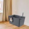 Rinboat 4 Packs Large Open Top Cat Litter Box, High