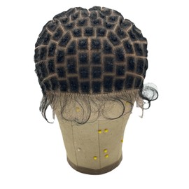 MBZ Crochet Pre-Parted Braiding Wig Cap with Square Parting and Front Baby Hairs - 123 Sections