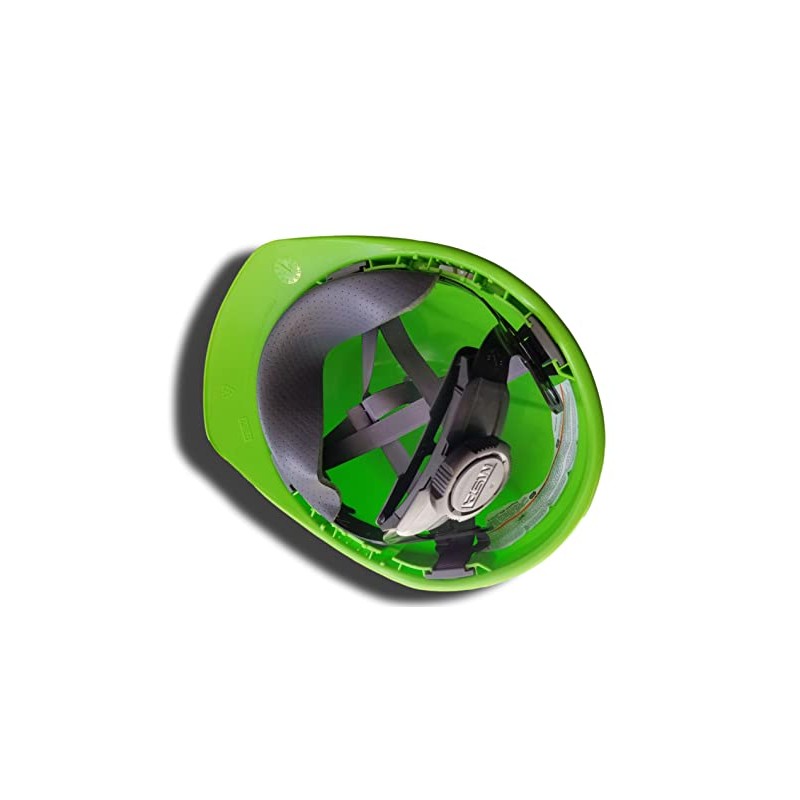 Hard Hat, FrtBrm, NnSlttd, 4Rcht, Hi-Viz Grn