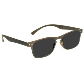 proSPORT Sun Reader Reading Sunglass Tinted +2.00 Men Women Flexible Light-Weight Brown Frame