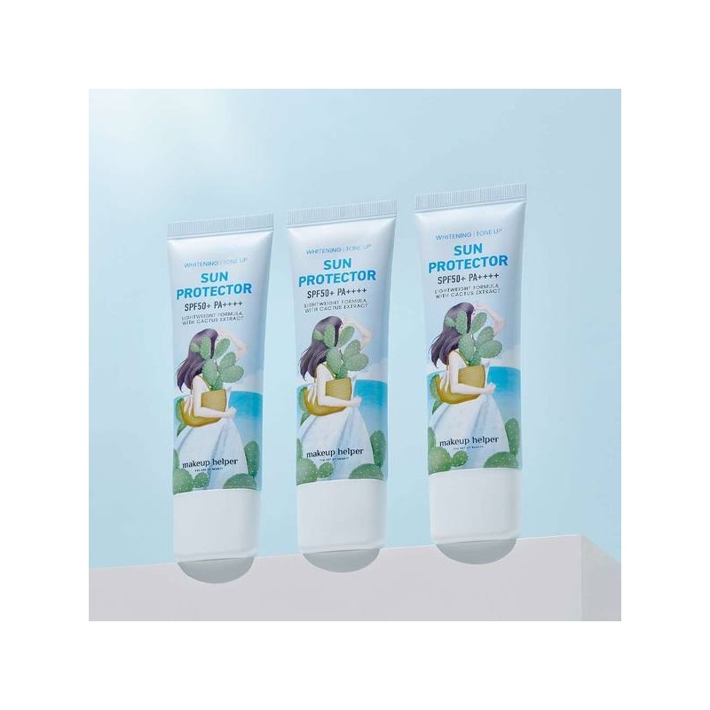 Makeup Helper 화이트닝 톤업 선 프로텍터 SPF50+/PA++++ Whitening Tone-Up Sun