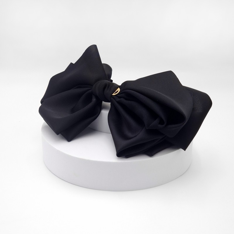 (2 types) Lovely Big Ribbon Point Hairpin Black / (2종)