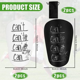 YFPOPONE 2 Pairs of Mini Shin Pads, Mini Shin Pads, Football Men, Shin Pads, Children, 10 x 6 cm, Shin Pads with Carry Bag for Teenagers, Children