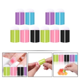 IWOWHERO Nail Art Blending Pen Set Sponge Nails Tools Round Sponge Head for Gradient Manicure