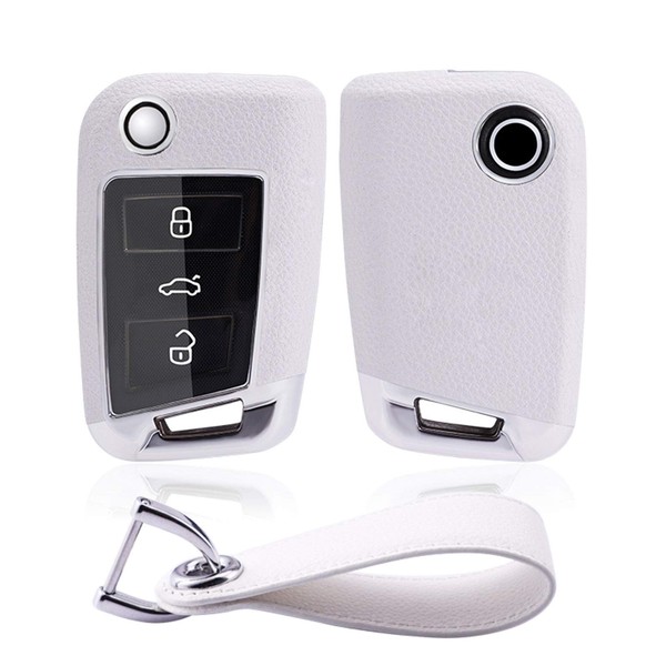 Kwak's Car Key Case for VW Compatible with Volkswagen Skoda