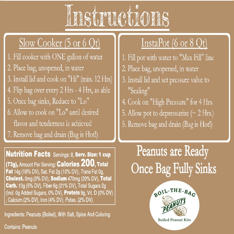 Boiled Peanuts Kit | Contains Premium In Shell Peanuts, Salt,