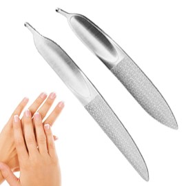2Pcs Metal Nail Files for Women, Nail File Emery Boards for Nails, Double Sided Stainless Steels, Toe Professional Repair Tools Supplies Suitable for People of All Ages.
