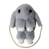 Women Rabbit Shoulder Bag Cute Fluffy Shoulder Bag Soft Plush