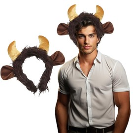 Bohue Cow Ears Headband Face Washing Headbands Cute Plush Hair Accessories Animal Hair Band for Animal Party Cosplay