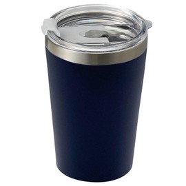 Dolce duo AM-4035 Tumbler with Lid, Convenience Store Cup, Coffee Tumbler, Hot or Cold Insulated, Stainless Steel, 13.5 fl oz (400 ml), Navy