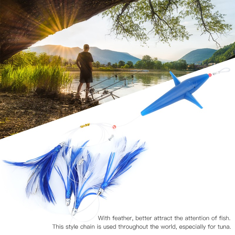 Schwertfisch Feather Tuna Artificial Fishing Lure Tease Accessories for Large