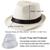 Straw Fedora Hats for Women - Men Sun Hat Trilby