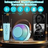 Aplsinvivi Mini Karaoke Machine, Portable Bluetooth Speaker with 2 Wireless