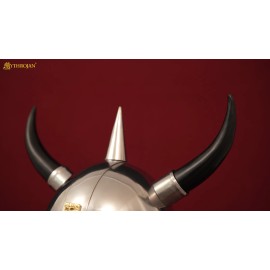 Mythrojan Steel Helmet Viking Horns Medieval Armor Warrior Reenactment Costume Knight Gift
