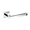 Modern Chrome Toilet Roll Holder Wall Mounted Square Bathroom Accessory