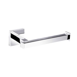 Modern Chrome Toilet Roll Holder Wall Mounted Square Bathroom Accessory ACC120