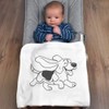 Azeeda 'Running Basset Hound' Cotton Baby Blanket/Shawl (BY00044878)
