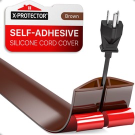 Floor Cord Cover X-Protector - 5’ Overfloor Cord Protector - Self-Adhesive Power Cable Protector - Silicone Cord Protector - Ideal Extension Cord Cover to Protect Wires On Floor (60 in)