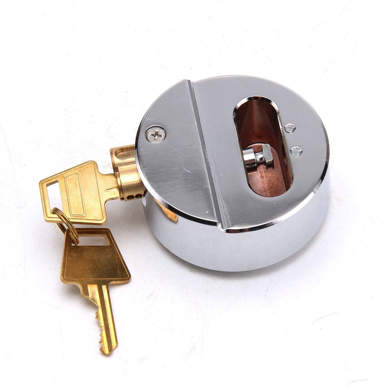 Identical key rekeyable shackle trailer hidden lock, concealed solid steel
