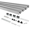 BarnBase 12FT Double Pocket Door Track Kit, 2 Sets of