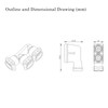 Fluid connector F-form 66821 for Jura Thermoblock 2003,Fully automatic coffee