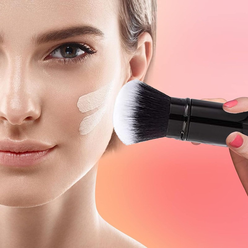 Kabuki Makeup Brush Portable Powder Brush Retractable Makeup Brushes Soft