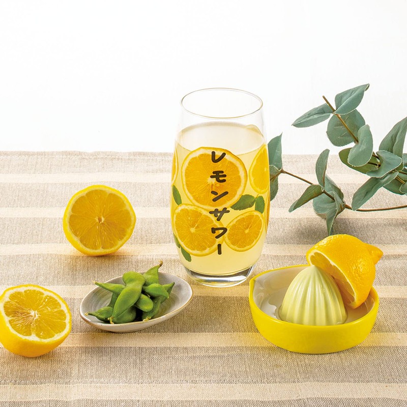 Sunart Funny Dinnerware Lemon Sour Glass with Squeezer SAN3875 Yellow