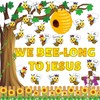 gisgfim Bee Bulletin Board Decoration Set Bee Jesus Religious Borders