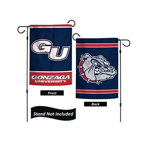 Gonzaga (Blue) 12.5” x 18" Double Sided Yard and Garden College Banner Flag Is Printed in the USA,