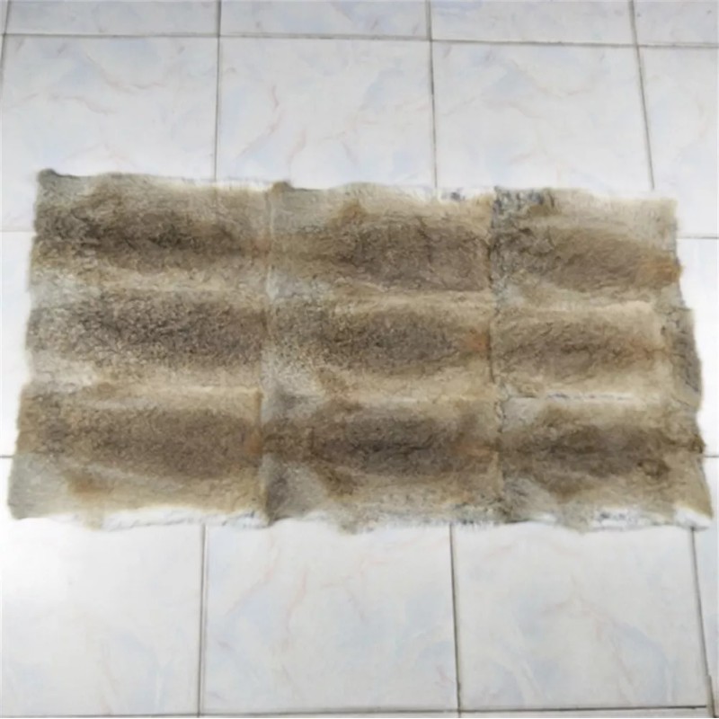 Unbranded 100% Real Fur Throw Rabbit Fur Blanket Carpet Luxury