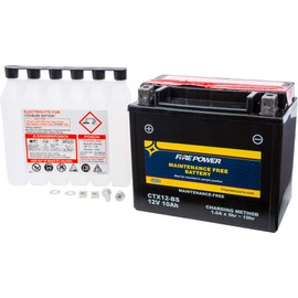 Fire Power Maintenance Free Battery CTX12-BS Compatible With Suzuki VZ800 Marauder 1997-2004