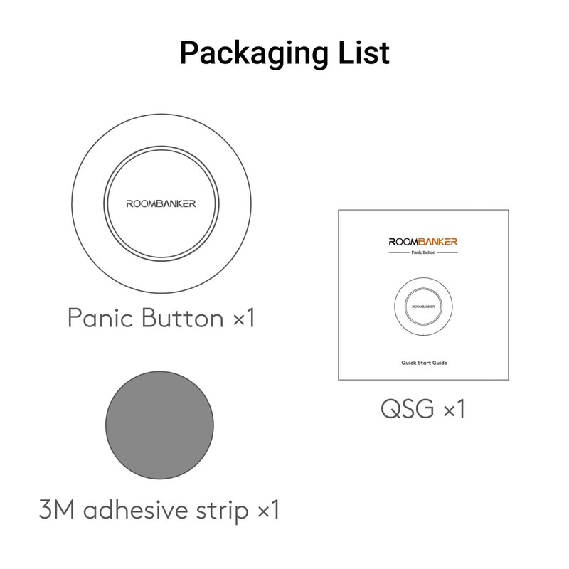 Roombanker Panic Alarm Button for Immediate Emergency Assistance - One-Push