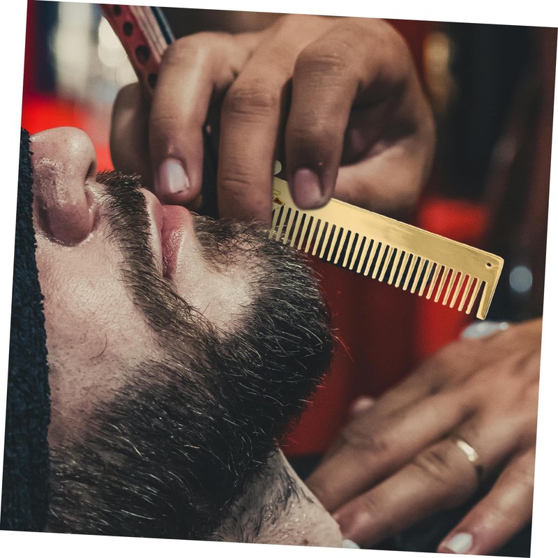 TOVINANNA Beard Mustache Styling Tool Small Metal Combs for Men