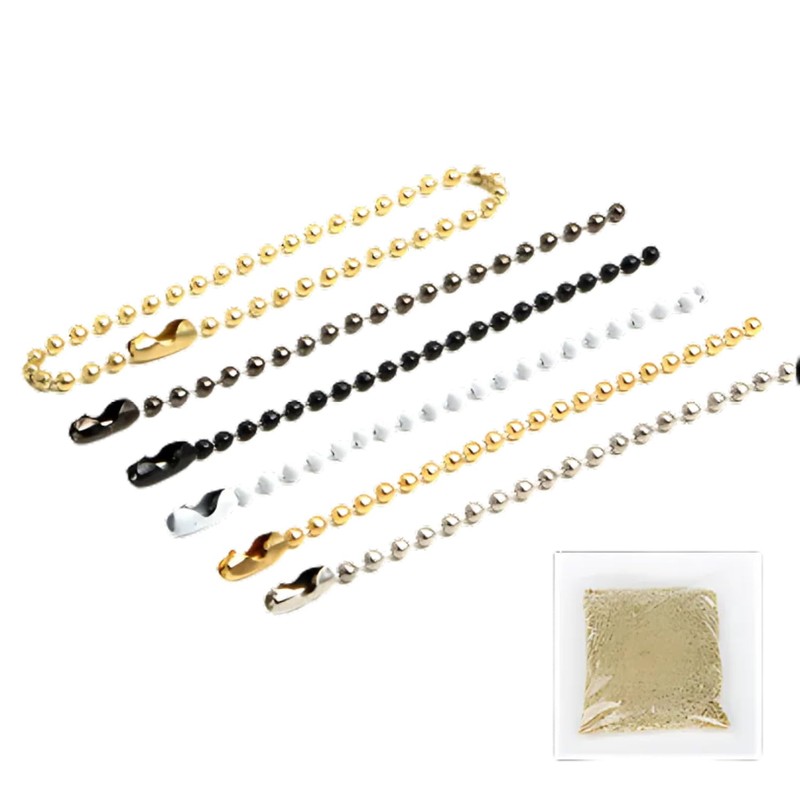 NYANDELMO Ball Chain Keychain Accessories Handmade DIY Set of 100,