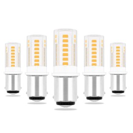 JINLONTA Pack of 5 Bayonet B15d Sewing Machine Bulbs 3.5 W 460 LM Warm White 3000 K Non-Dimmable 220-240 V Equivalent 40 W Incandescent Bulb for Sewing Machine Bulbs, Chandeliers, Cooker Hood