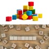 MUXGOA 500 Pcs Unfinished Wood Cubes,1 cm Wooden Blocks for