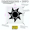 Stencil Stop Tangled Sun Stencil - 12 x 12 inches
