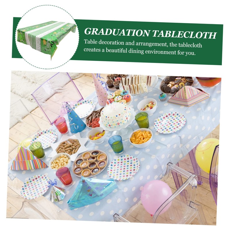 iplusmile Graduation Tablecloth Congrats Design for Graduation Party Decorations Buffet