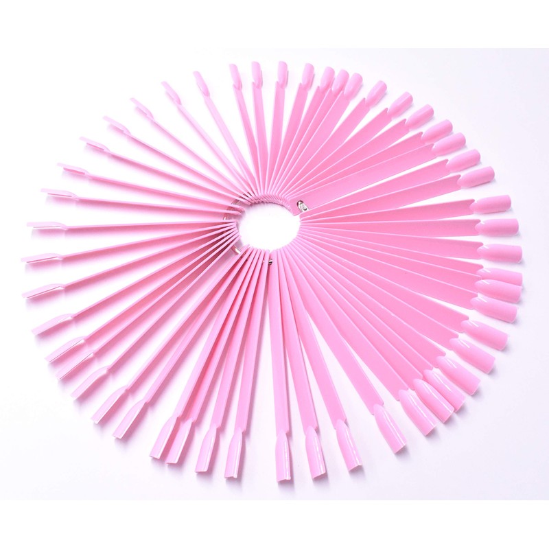 2 Sets 100 Tips Fan Shape Plastic Nail Art Tips
