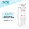 PATIKIL Glass Reducing Connecting Adapter, 2 Pcs from 19/22 Outer