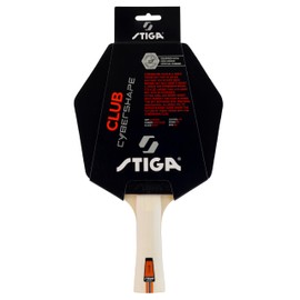 STIGA Club Cybershape Table Tennis Bat - Table Tennis Bat for Beginners with 5-Layer Table Tennis Wood, Star Club Rubber and Large Sweet Spot - The Best Technical Training from the Beginning