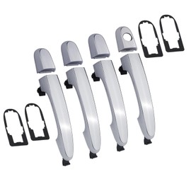 APPERFiT Exterior Door Handle Set 4PCS Chrome w/Gasket Pad Compatible with Kia Sorento 2011 2012 2013 2014 2015 Front & Rear Door, Driver & Passenger Side Panel Replaces 826512P010
